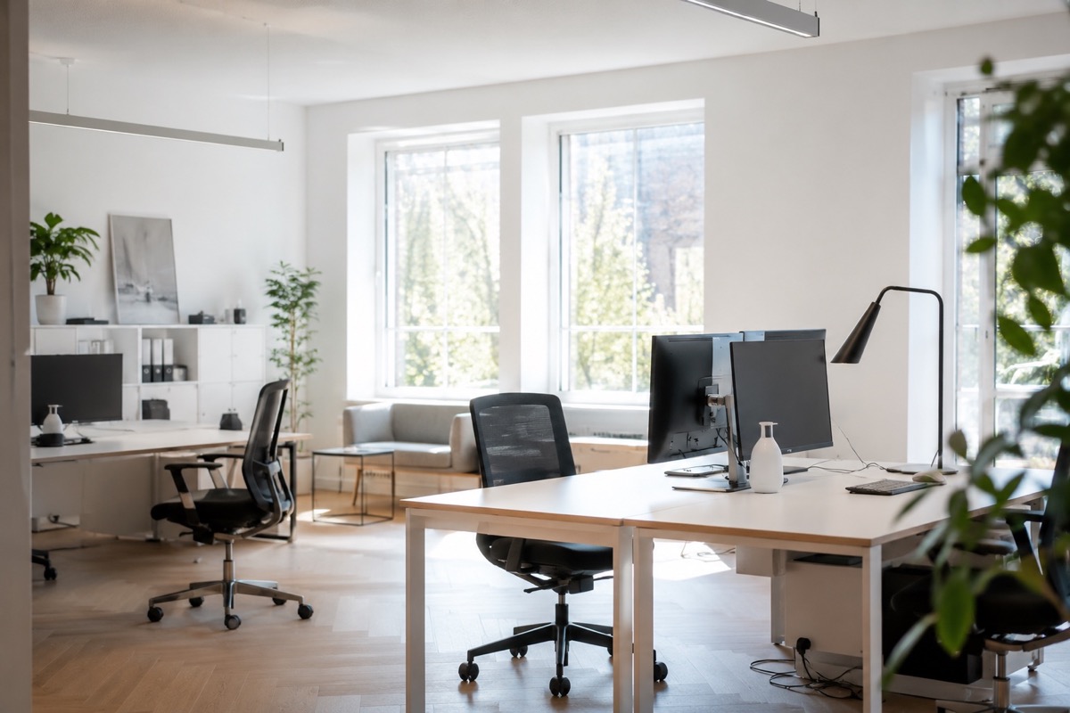 Helles Büro als Unternehmensfoto