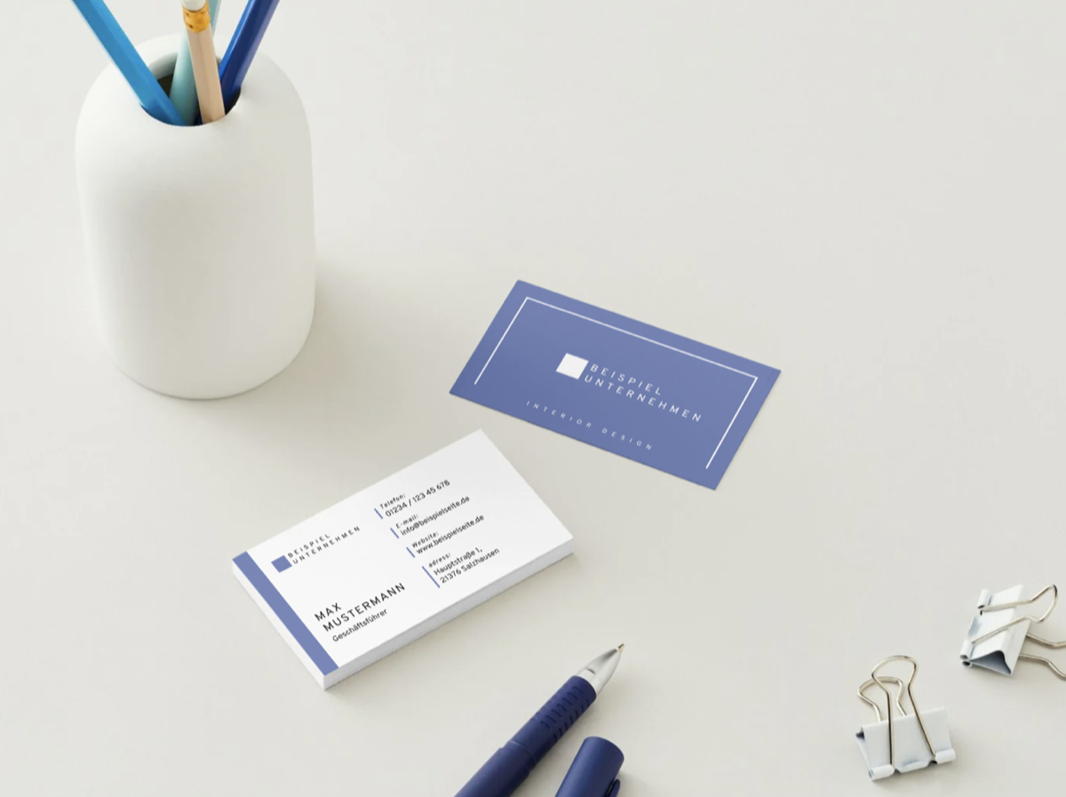 Visitenkarte für ein Innenaustatter